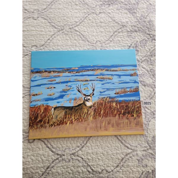 Deer Canvas Painting (unsigned) 20"W x 16"H
