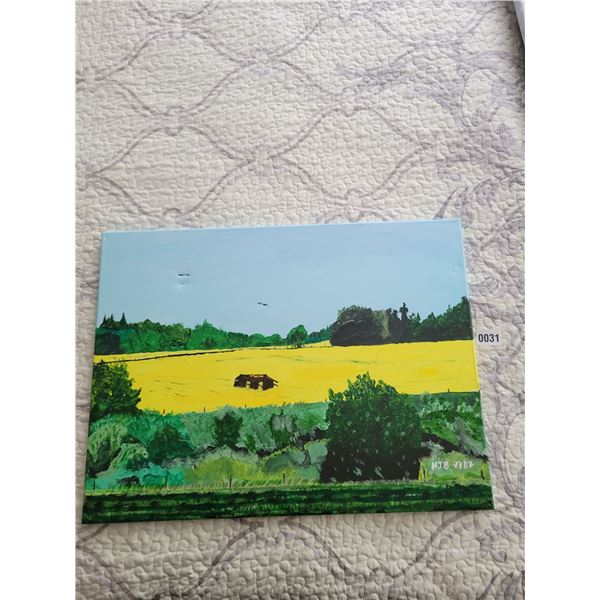 Farmland Canvas Painting by HJB 24"W x 18"H