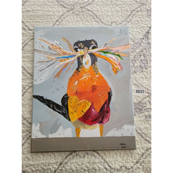 Bird Canvas Painting by HJB 16"W x 20"H