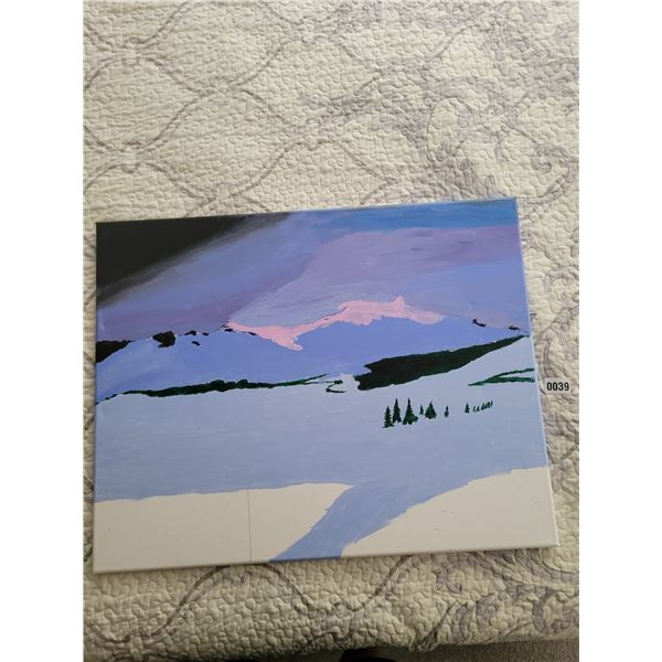 Unfinished Lanscape Canvas Painting 28"W x 22"H
