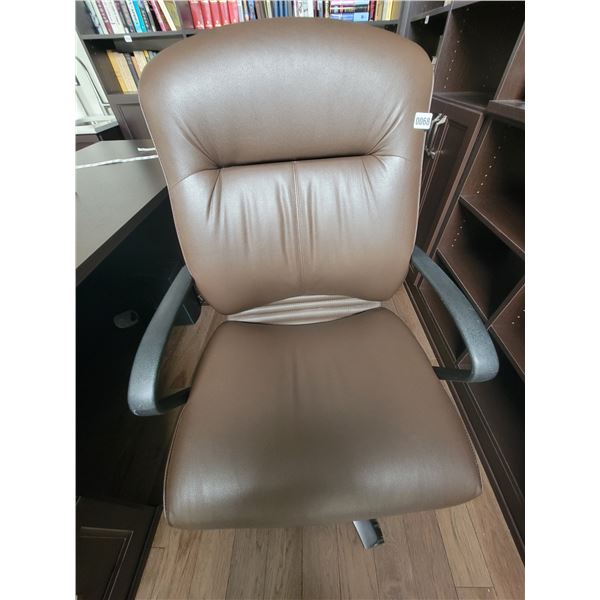 Brown Office Chair on Wheels