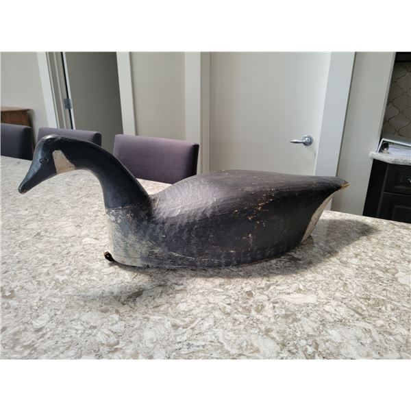 Hollow Goose Decoy Wooden Carving