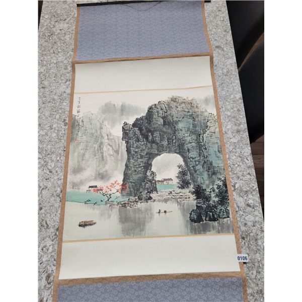 Art on Scroll 26.5"W x 63"H