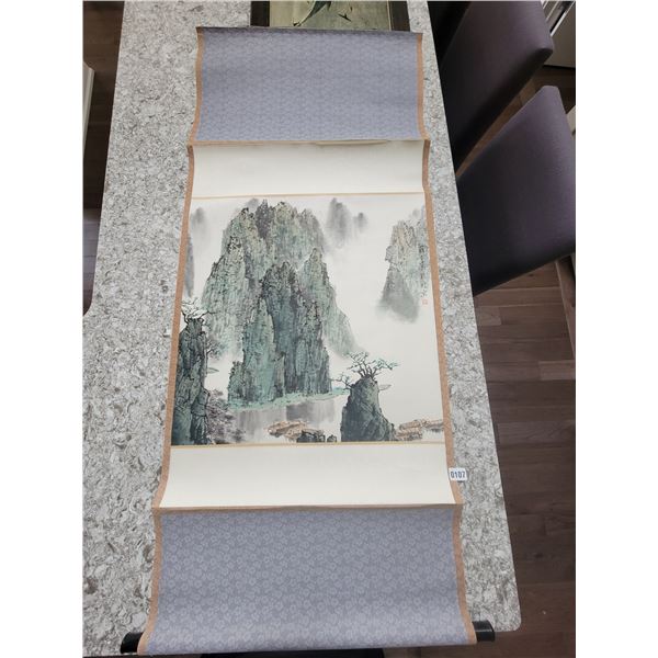 Art on Scroll 26.5"W x 63"H