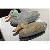 Image 1 : MALE / FEMALE RUBBER VINT. DUCK GREENHEAD DECOYS