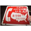 Image 2 : VINTAGE USA TIN TELEPHONE SIGN