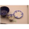 Image 3 : Royal Albert Dainty Blue Cup+Saucer + English Spongeware  Bowl