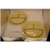 Image 1 : Pair of Madrid Yellow Chop Plates (depression glass)