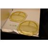 Image 3 : Pair of Madrid Yellow Chop Plates (depression glass)
