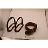 Image 1 : Antique Stirrups + German Silver Belt Buckle (irvine&jachens)