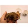 Image 2 : Ceramic Bohemian Elephant + Royal Albert BC Canada Cream + Sugar