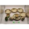 Image 1 : Portobello Stone mini Cream/Sugar pottery, Torquay Wave Pottery + 4 small bowls