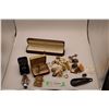 Image 1 : Fisherman Cufflinks & Tiebar, Newark Shoehorn, Watch, Bag of vintage jewellery