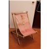 Image 1 : Coca Cola Cloth - Wood Framed Lawn Chair (folding)