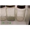 Image 2 : (4) Clear Quart Mason Jars (Square + Round Nabob) Ball + Presto Wide Mouth Jars