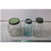 Image 1 : 3 Large Jars - Blue Imperial Gem (1/2gallon) + Ball Special (1/2 gallon) + Cofee Jar