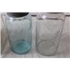 Image 2 : 3 Large Jars - Blue Imperial Gem (1/2gallon) + Ball Special (1/2 gallon) + Cofee Jar