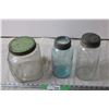 Image 4 : 3 Large Jars - Blue Imperial Gem (1/2gallon) + Ball Special (1/2 gallon) + Cofee Jar