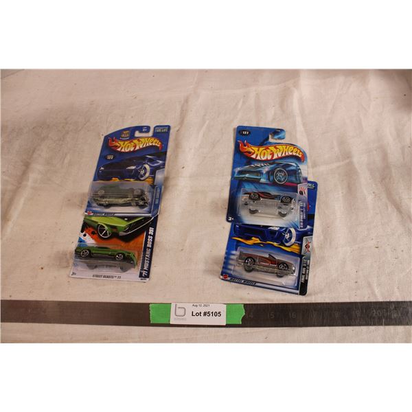 (2X THE MONEY) Hot Wheels Cars (4 Cars)