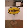 Image 1 : Lollipop Pennzoil Sign On British American Oil Stand 52" x 31" Tall