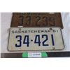 Image 2 : 1948 and 1961 Sask Licence Plates