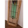Image 2 : Stained Glass Window Broken in Top Corner 18" x 61" Lead Inlay