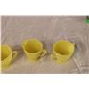Image 2 : Vintage Yellow Glass Cups 1940's