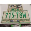 Image 2 : (3) BC License Plates (one is a commercial trailer plate)