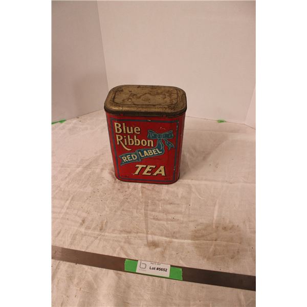 Blue Ribbon Tea Tin - Bodnarus Auctioneering
