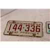 Image 2 : 1958 Sask Licence Plate and 1992 Manitoba Licence Plate