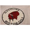 Image 2 : Gasoline Motor Oil 12" Round Sign