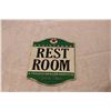 Image 2 : Texaco Rest Room Tin Sign 6" x 8"