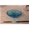 Image 1 : Large Blue Glass Candy Dish Footed
