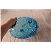 Image 3 : Large Blue Glass Candy Dish Footed