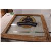 Image 1 : Players please advertising glass Window in Wooden Frame 28" x 28"