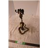 Image 1 : Heavy Brass Cobra Holding An Angel Ornament