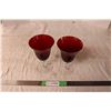 Image 1 : 2 Red Glasses (Wine Glasses)
