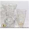 Image 1 : TWO PINWHEEL CRYSTAL VASES