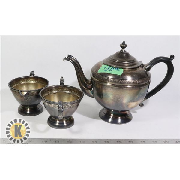 VINTAGE/ANTIQUE SILVER PLATED TEAPOT SET