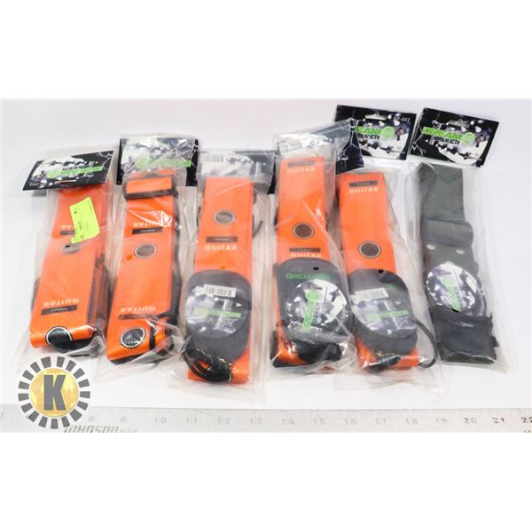 6 GUITAR STRAPS