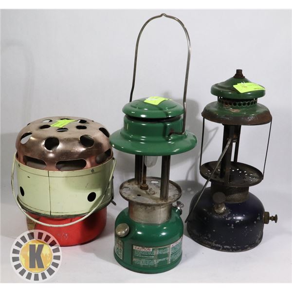 LOT OF TWO VINTAGE LANTERNS (NO GLASS)