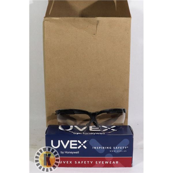 BOX WITH 10 PAIRS OF UVEX SAFETY EYEWEAR