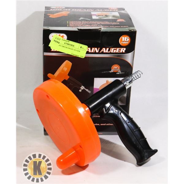 NEW 16FT DRUM DRAIN AUGER