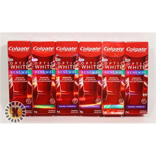 BAG OF COLGATE OPTIC WHITE RENEWAL TOOTHPASTE