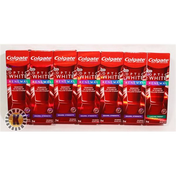 BAG OF COLGATE OPTIC WHITE RENEWAL TOOTHPASTE