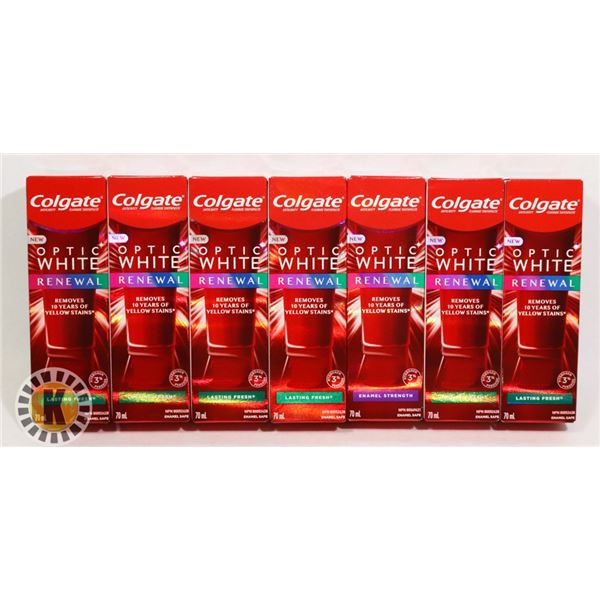 BAG OF COLGATE OPTIC WHITE RENEWAL TOOTHPASTE