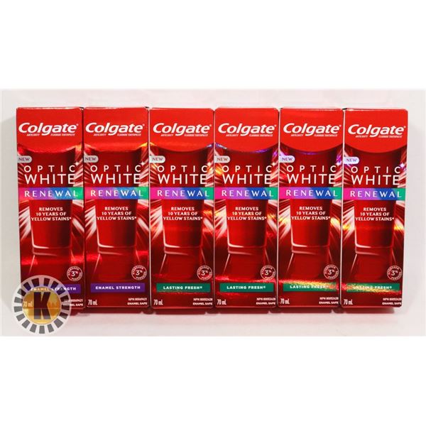 BAG OF COLGATE OPTIC WHITE RENEWAL TOOTHPASTE