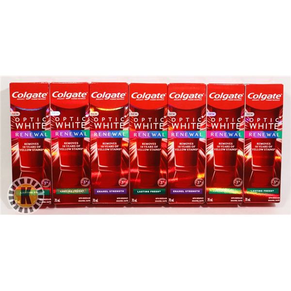 BAG OF COLGATE OPTIC WHITE RENEWAL TOOTHPASTE