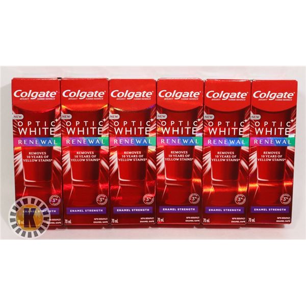 BAG OF COLGATE OPTIC WHITE RENEWAL TOOTHPASTE