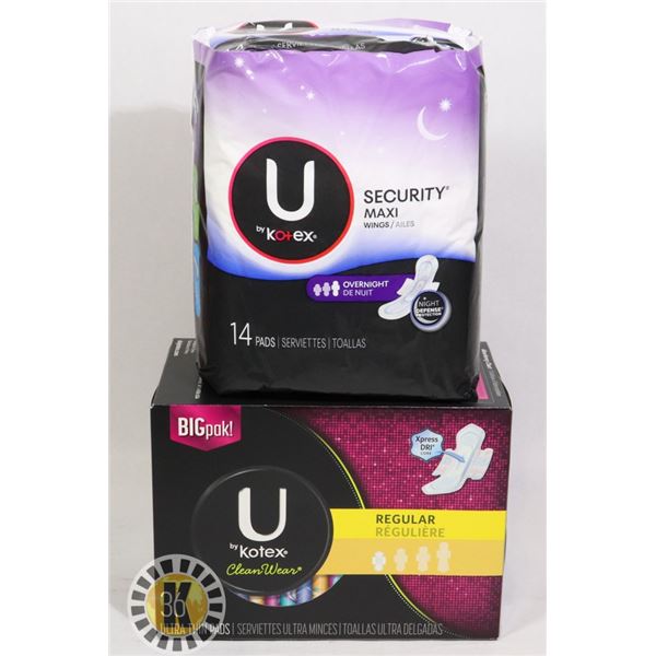 BAG OF NEW KOTEX REGULAR PAD